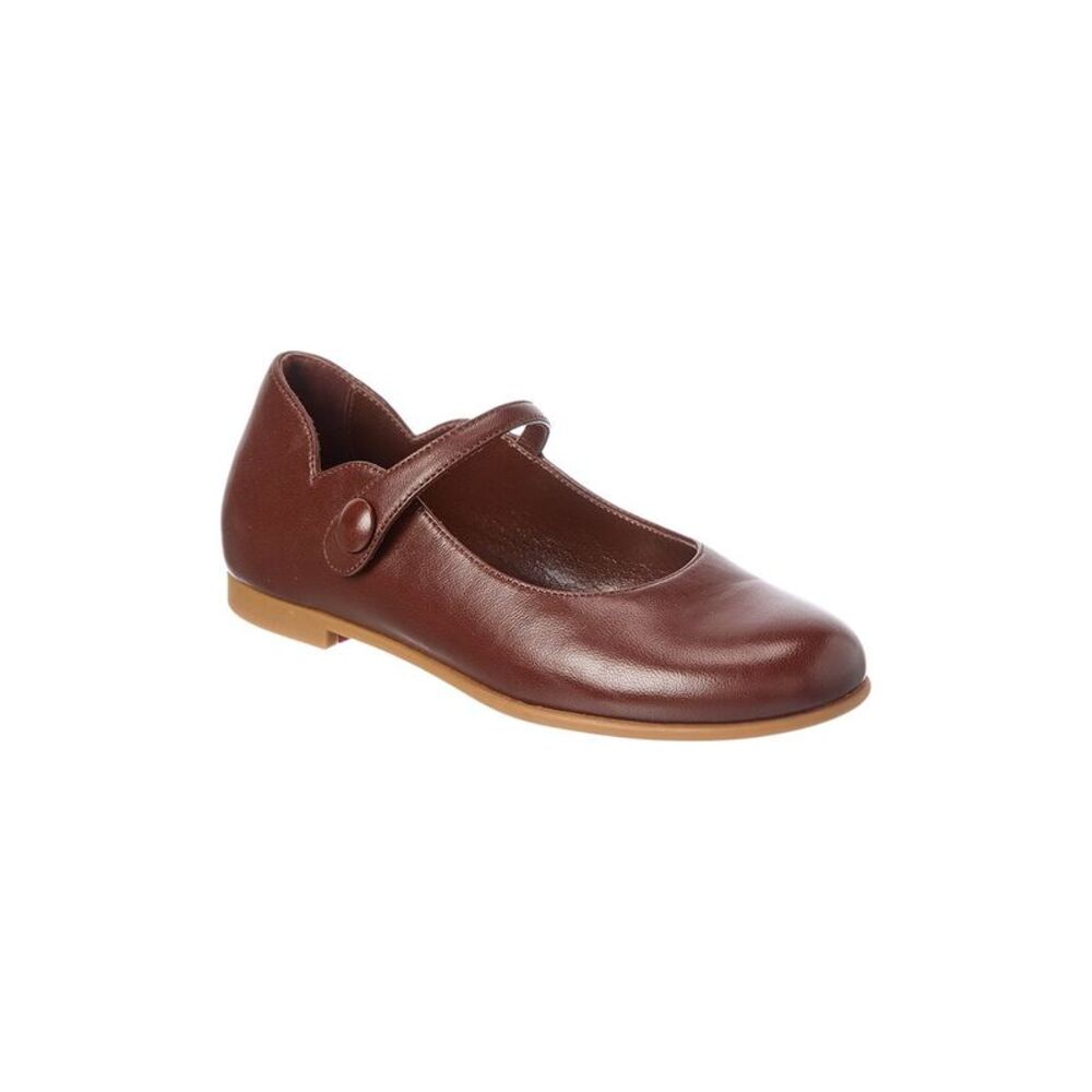 Christian Louboutin Girls Ballet Leather Flat, Brown